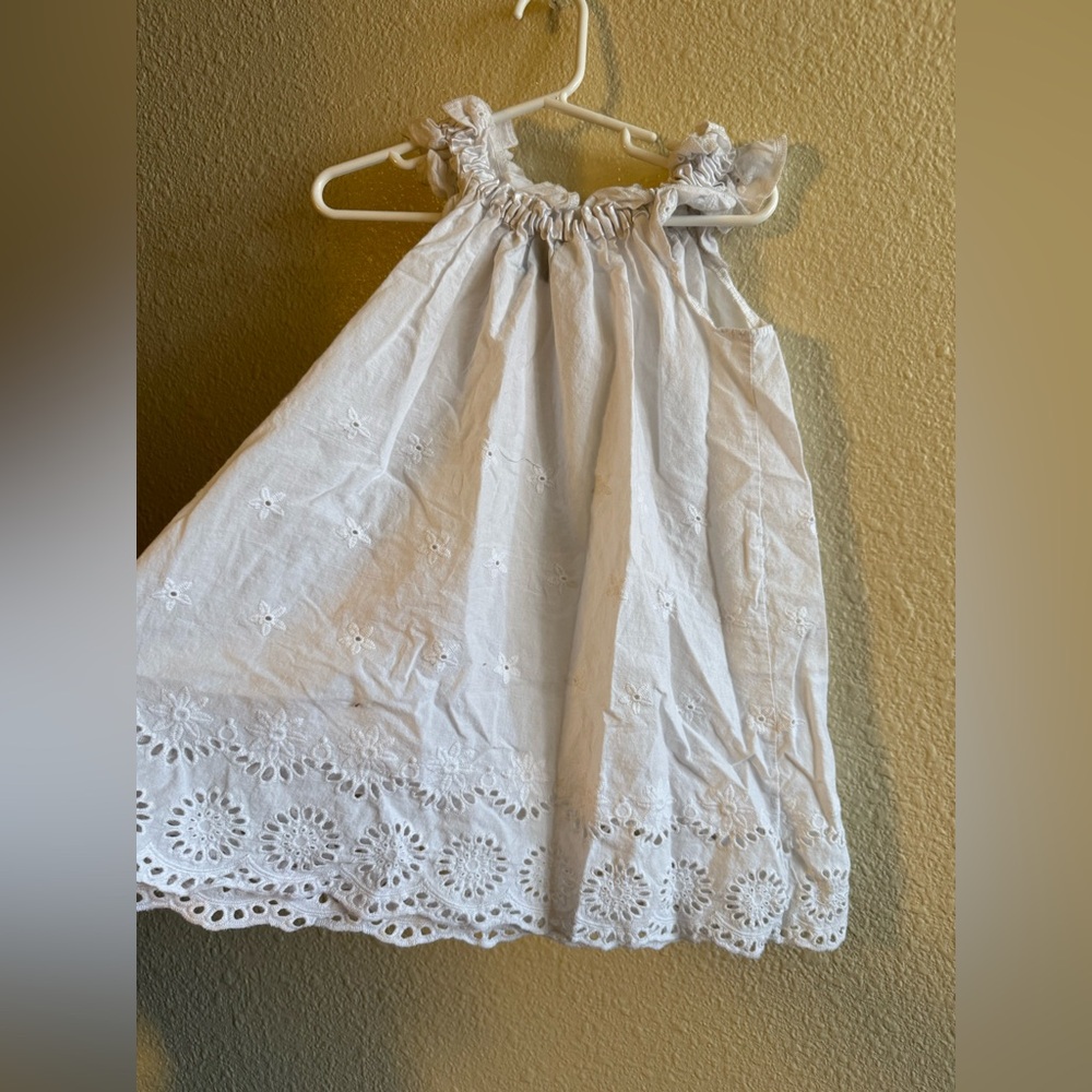 Angel White Kids Casual Dress with Pink Accents - Picture 5 of 6
